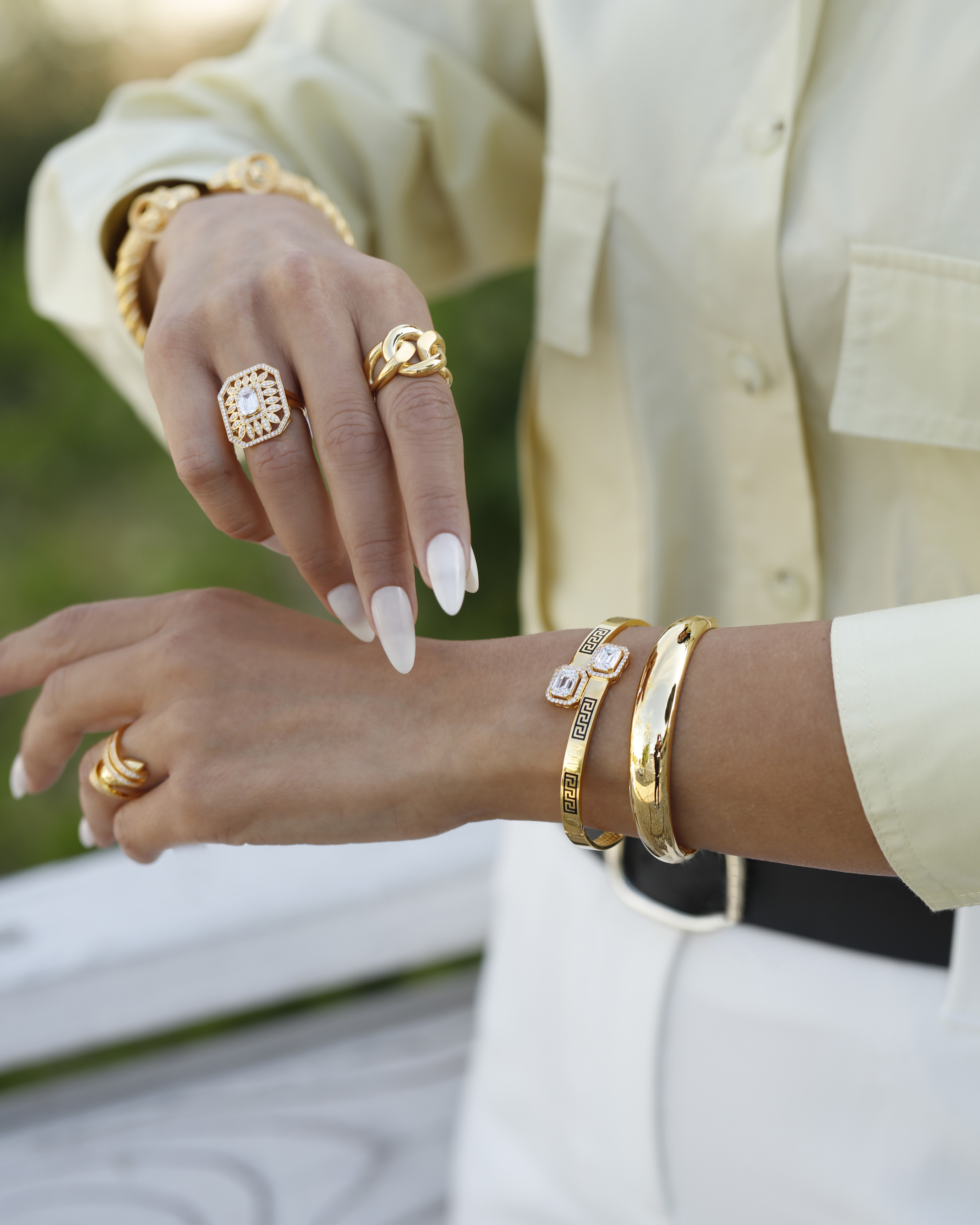 Golden Infinity Bangle